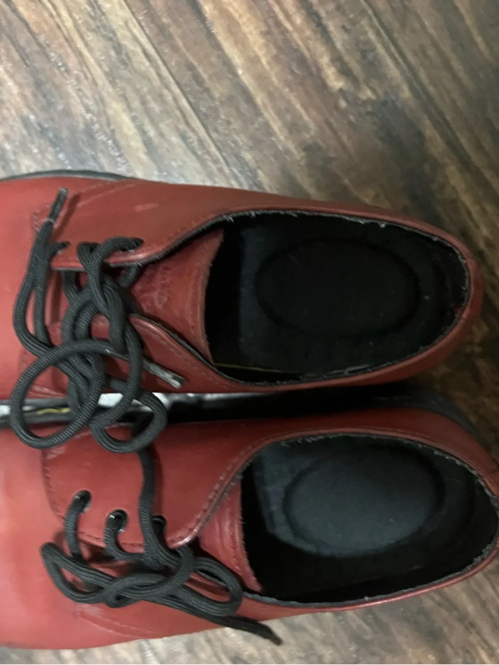 Dr. Martens Men's Lace-Up Oxfords in Red